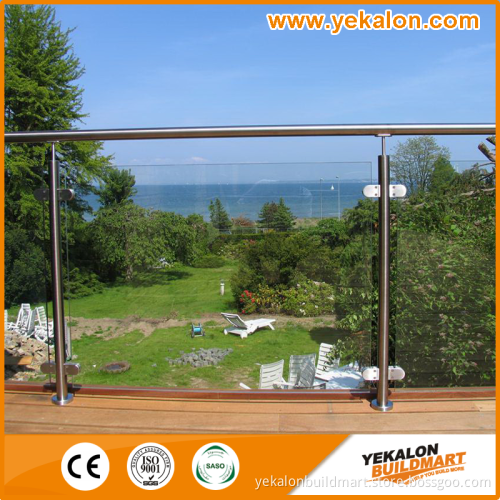 Hot Sale Secure and Elegant Glass Railing with Stainless Steel Baluster for Balcony